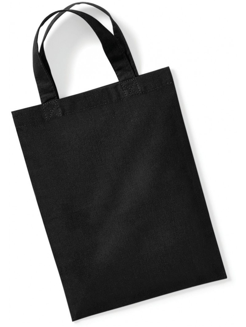 W103 - Cotton Party Bag  25*19 cm zwart